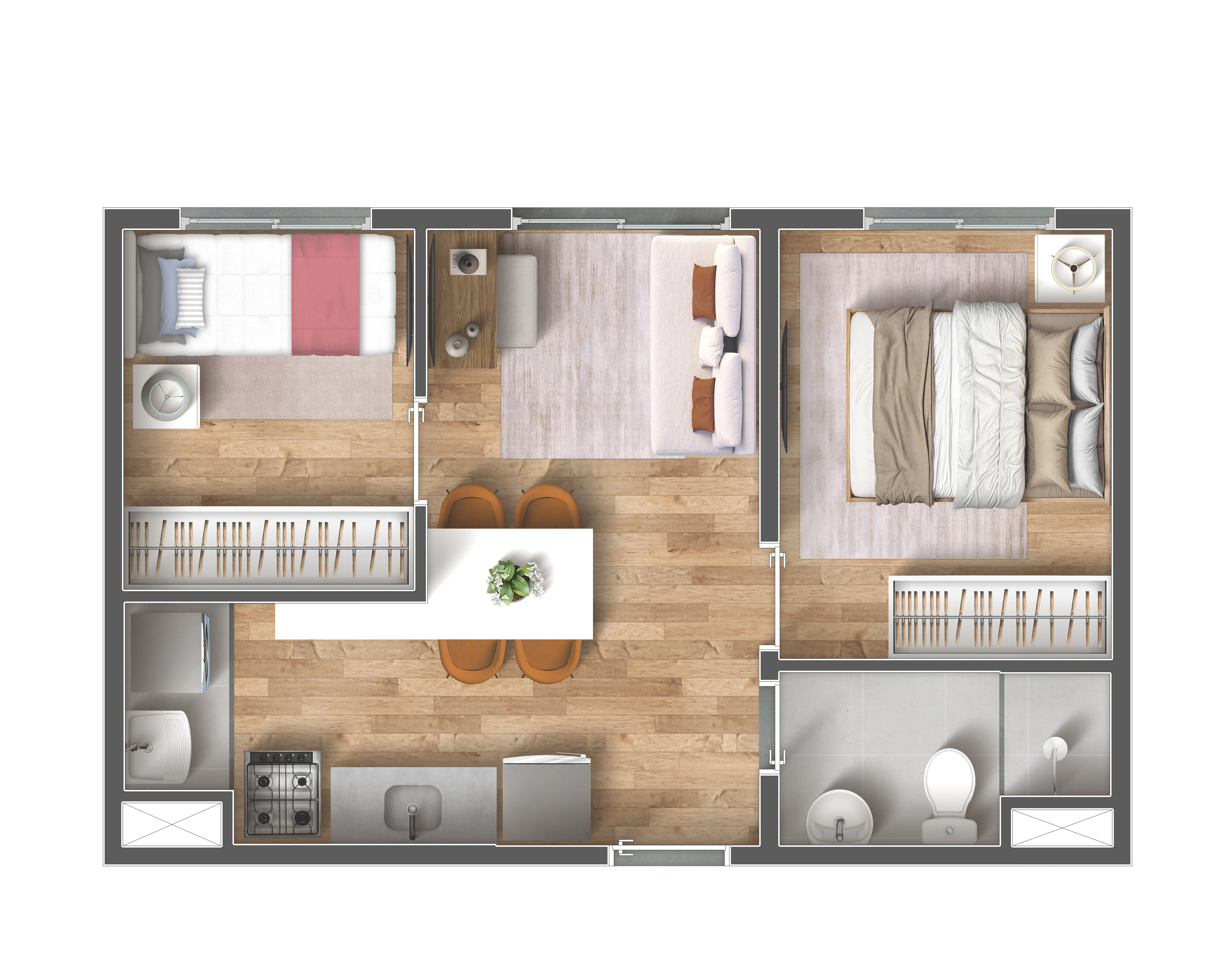 34 - Apartamento na planta no Vibra Vila Romana, Vila Romana
