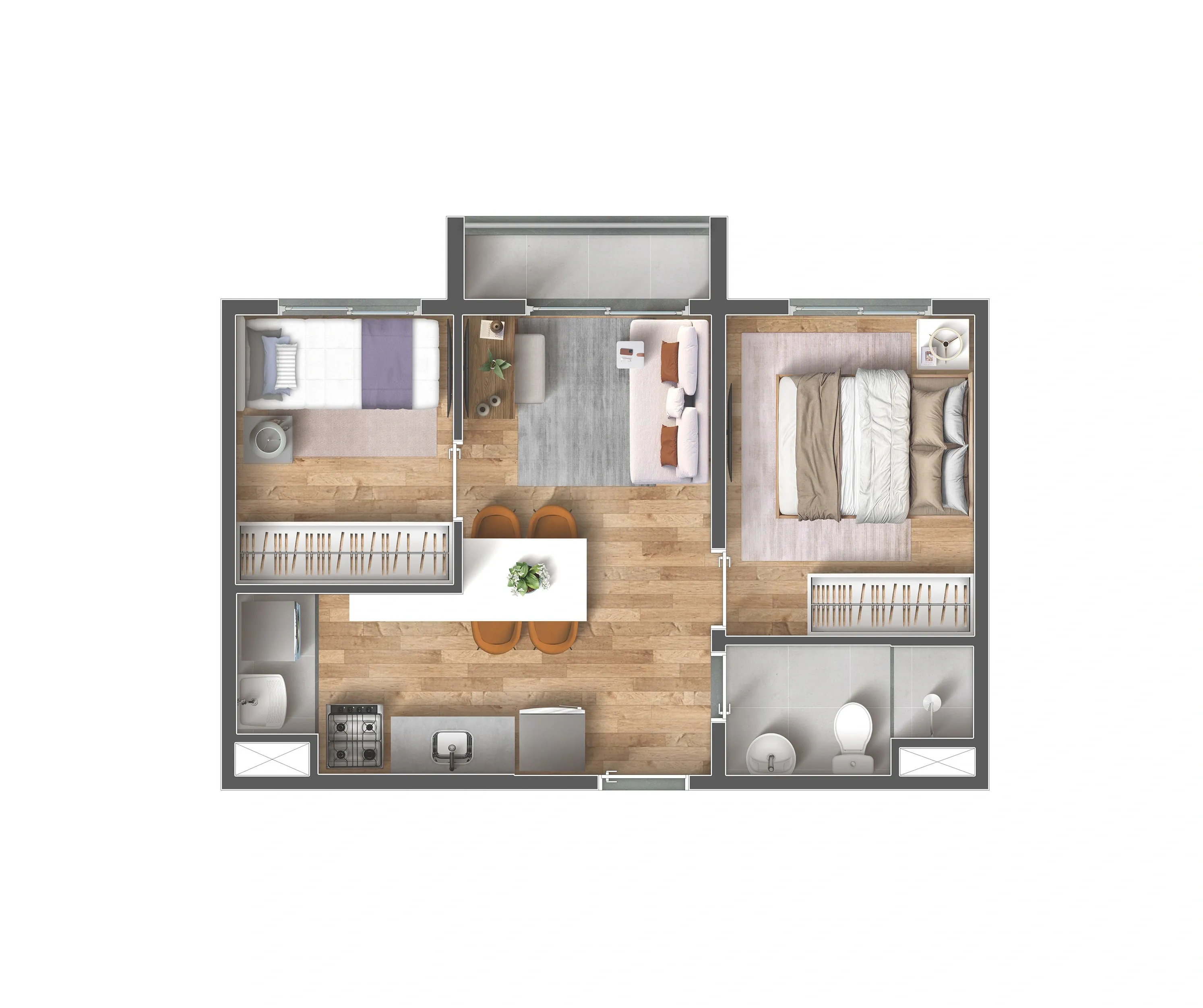 37 - Apartamento na planta no Vibra Vila Romana, Vila Romana