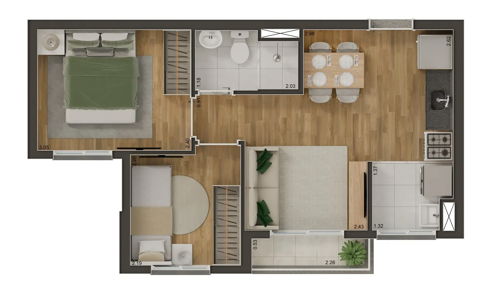 37m2 2 - Apartamento na planta no Best Barra Funda, Barra Funda