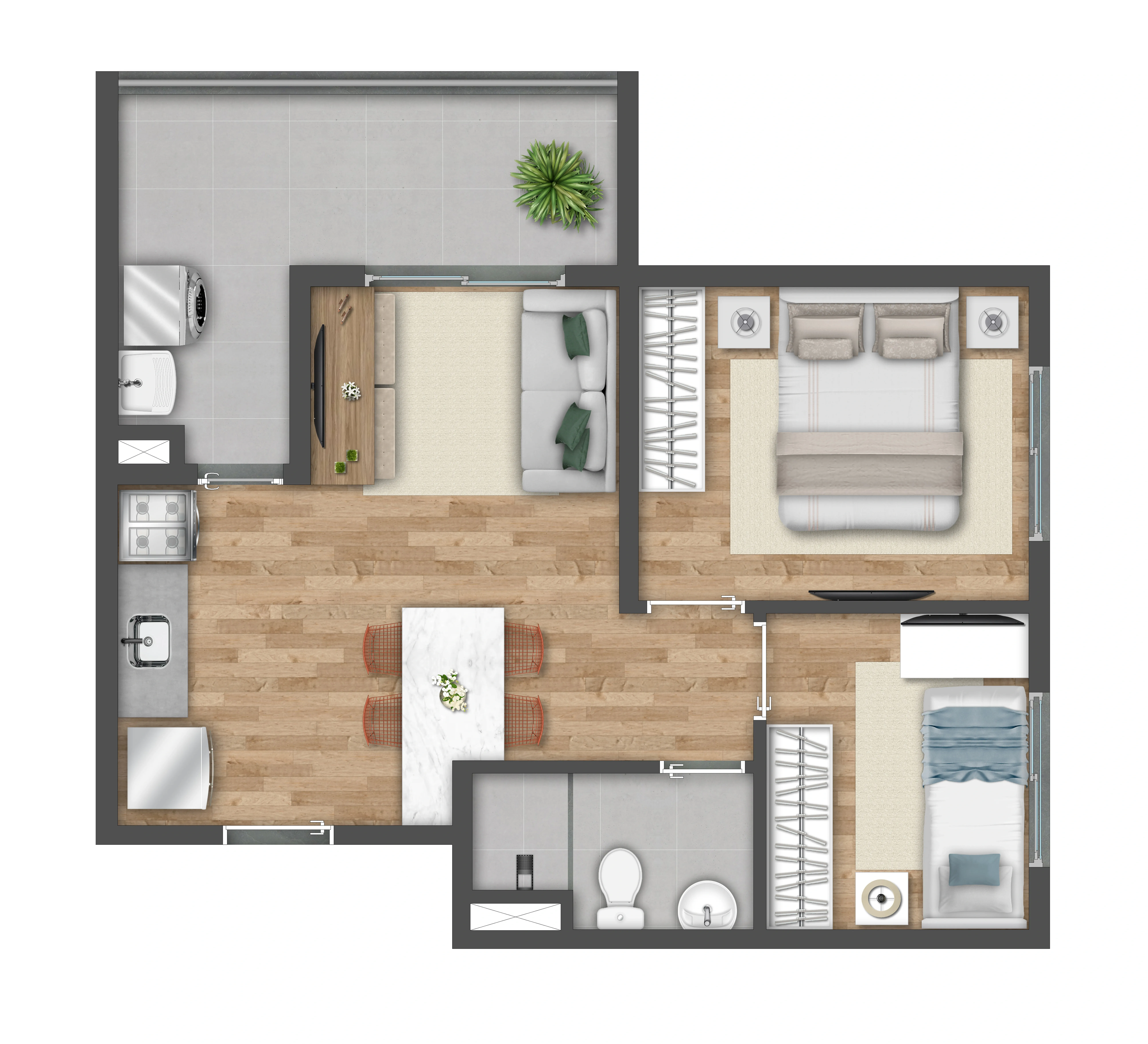 42 - Apartamento na planta no Vibra Vila Romana, Vila Romana