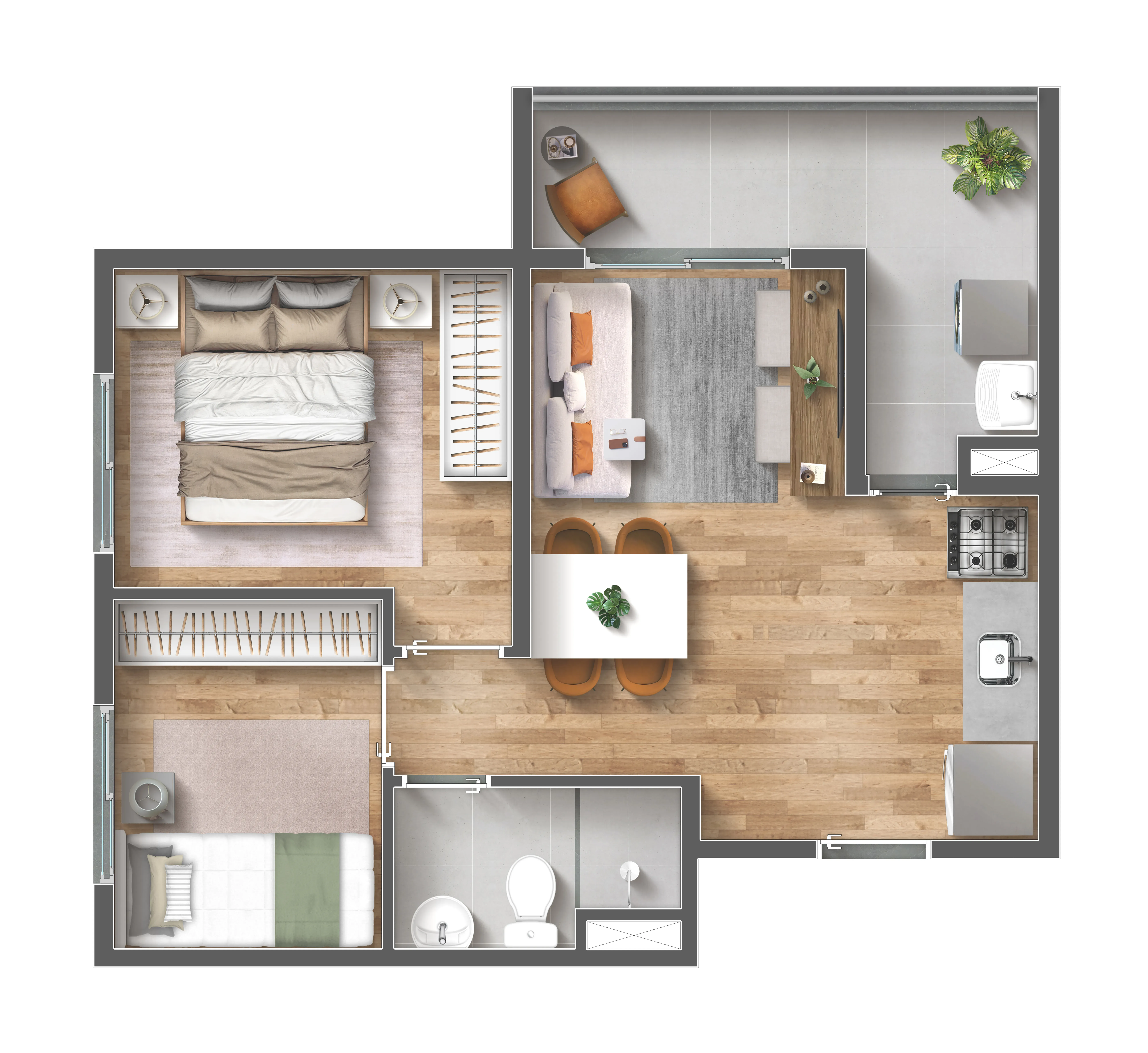 43 - Apartamento na planta no Vibra Belenzinho, Belenzinho