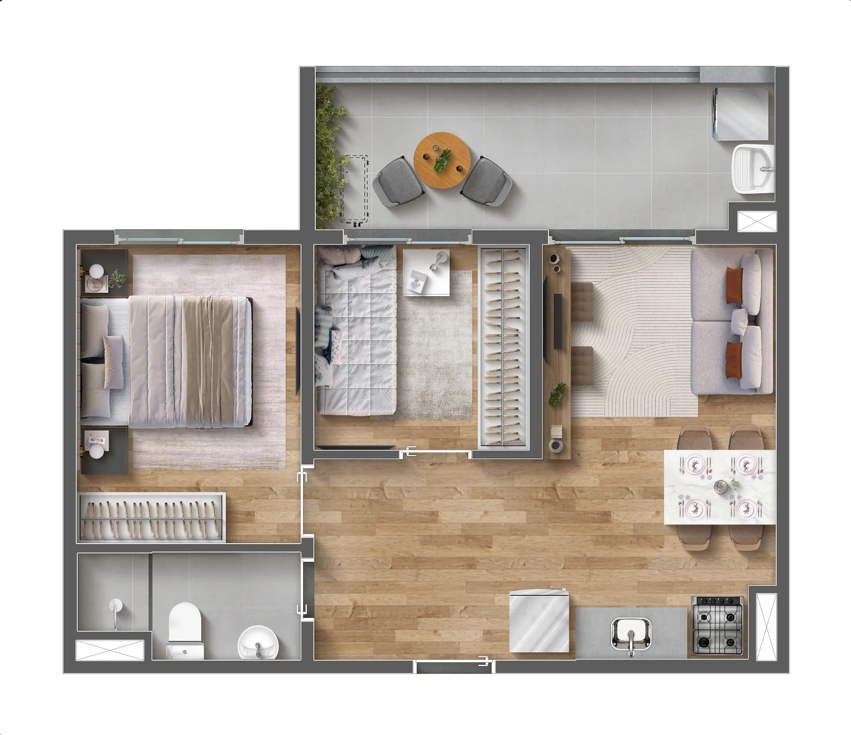 45 - Apartamento na planta no Vibra Vila Romana, Vila Romana