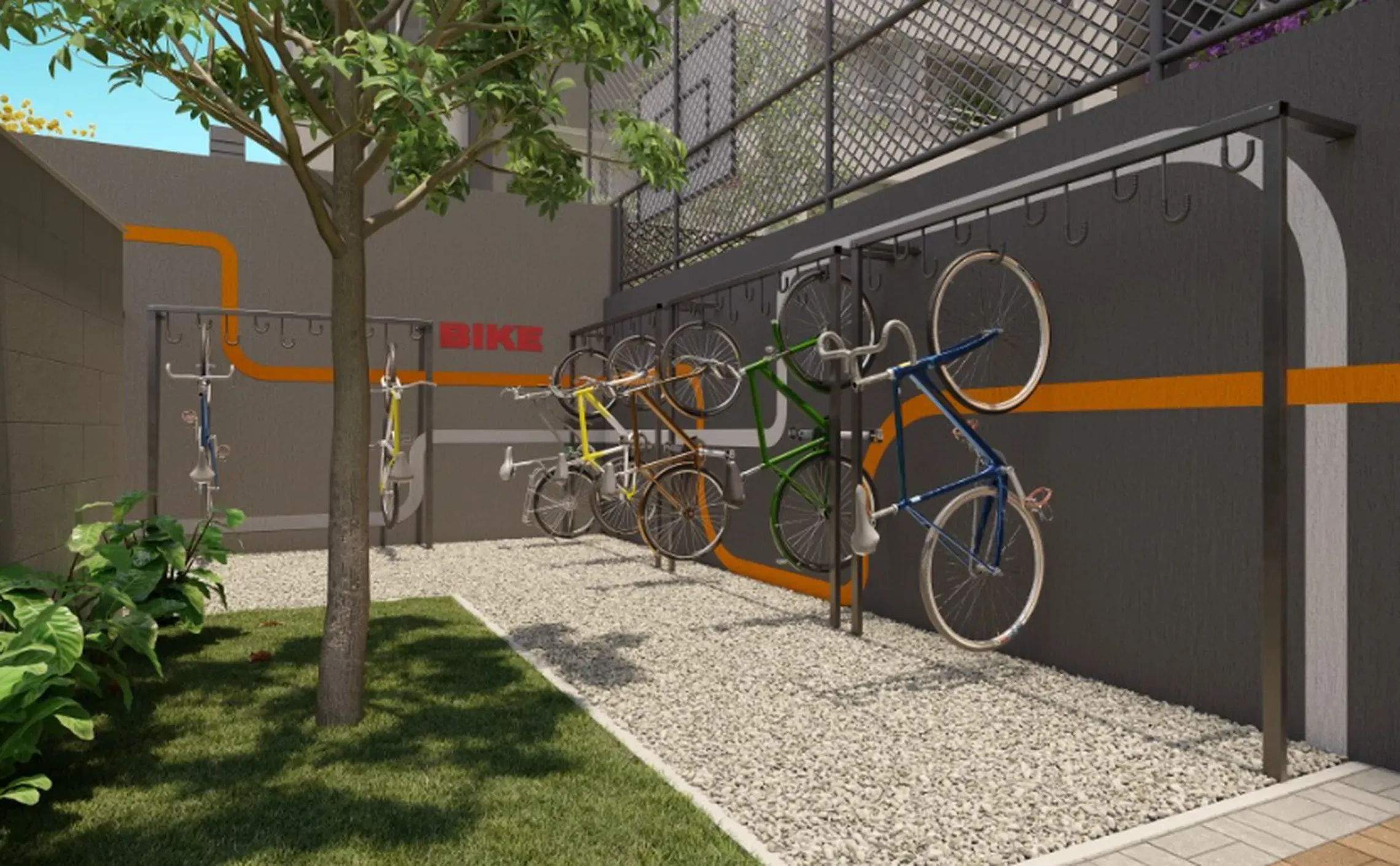 Bicicletário - Área de lazer do Mundo Apto Estação Brooklin em Jardim das Acácias, São Paulo