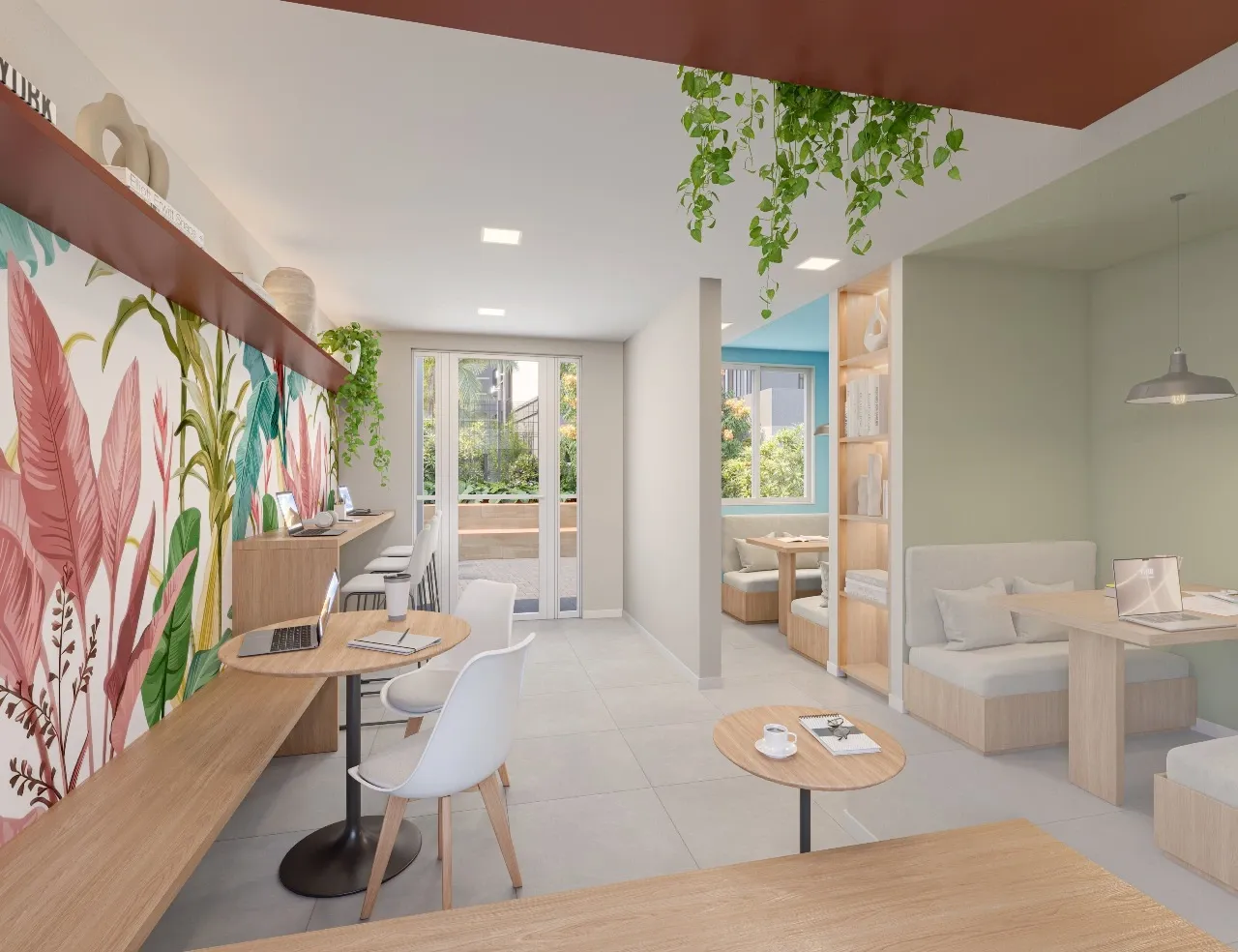 Coworking - Área de lazer do Elev Praça da Árvore em Mirandópolis, São Paulo