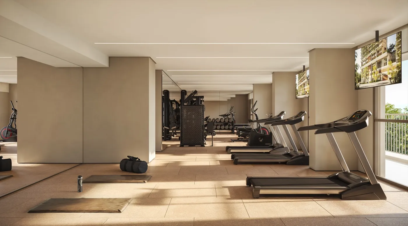 Fitness - Área de lazer do Spot Paraíso em Paraíso, São Paulo