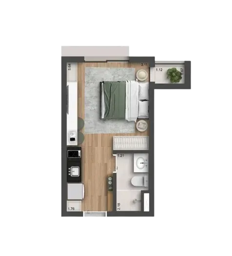 Planta 21 - Apartamento na planta no Auren Vila Clementino, Vila Clementino