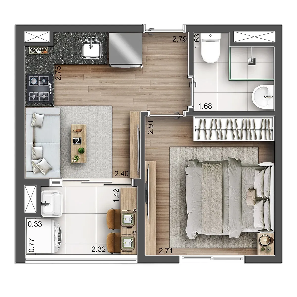 Planta 26 - Apartamento na planta no Absoluto Vila Prudente, Vila Prudente