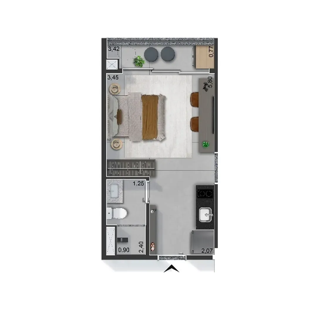 Planta 26 - Apartamento na planta no Sync Ibirapuera, Paraíso