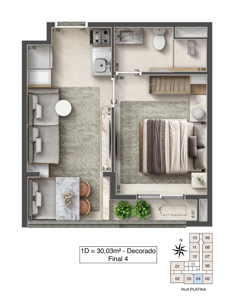 Planta 30 2 - Apartamento na planta no Today Platina, Tatuapé