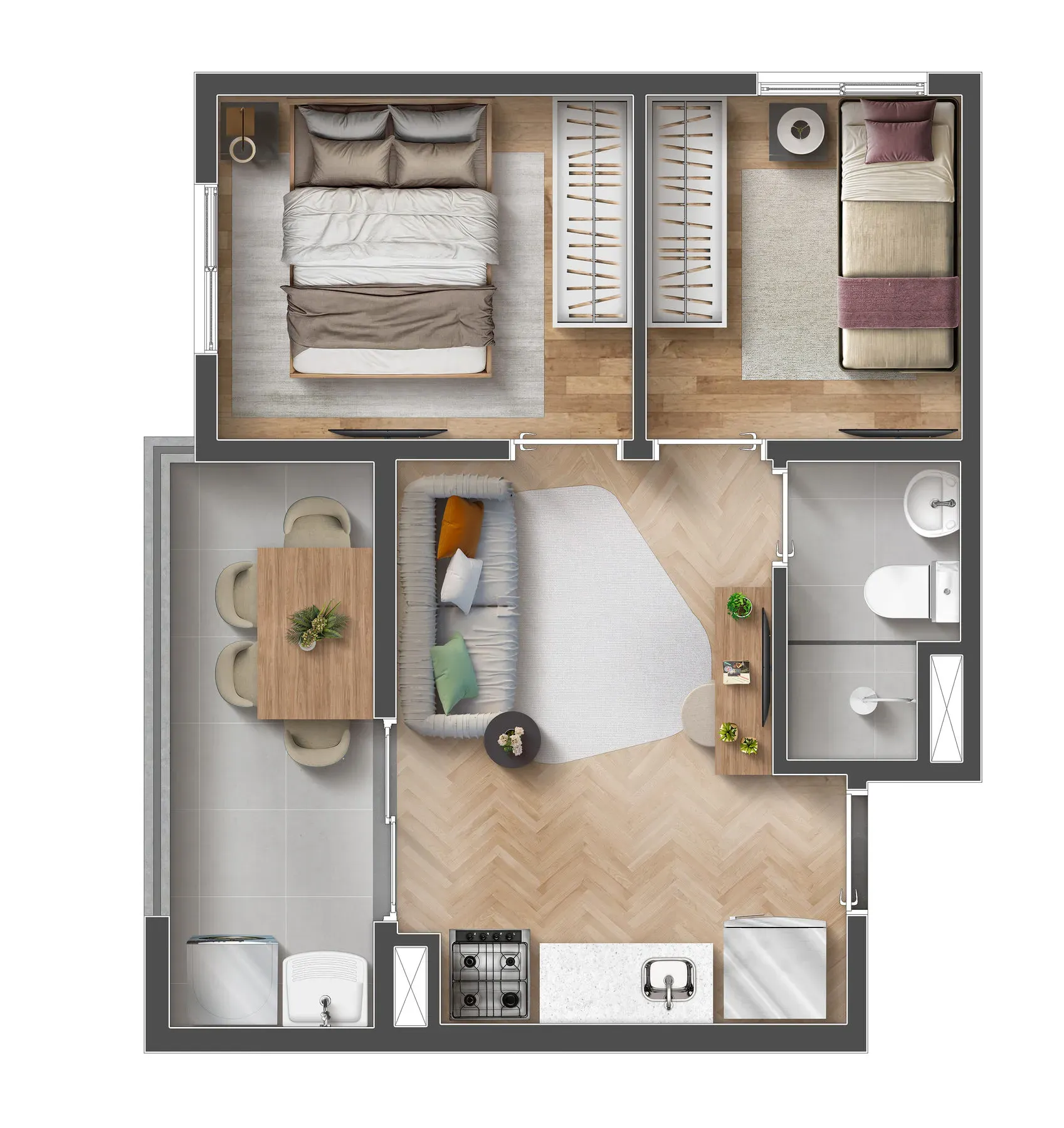 Planta 36 - Apartamento na planta no Elos Tatuapé, Tatuapé