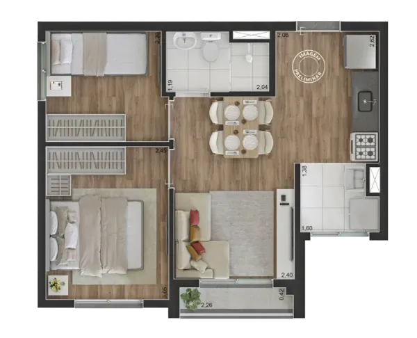 Planta 37 - Apartamento na planta no Class Select, Vila Prudente