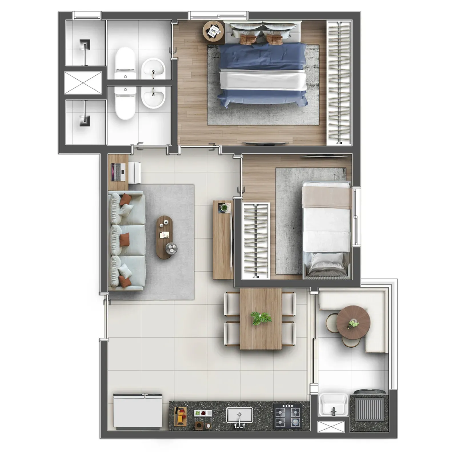 Planta 43 - Apartamento na planta no Absoluto Vila Prudente, Vila Prudente