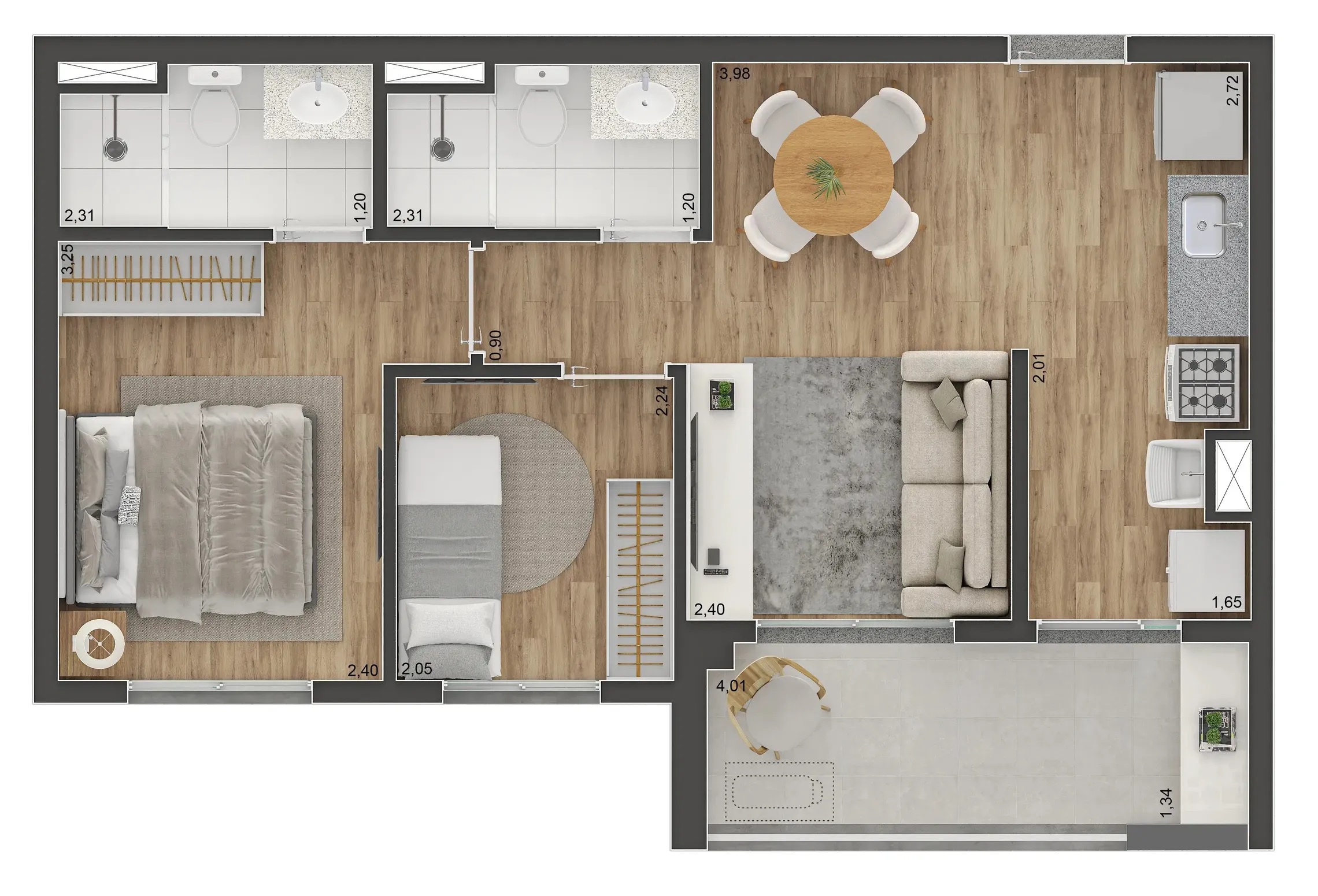 Planta 49 - Apartamento na planta no Class Prime, Vila Prudente