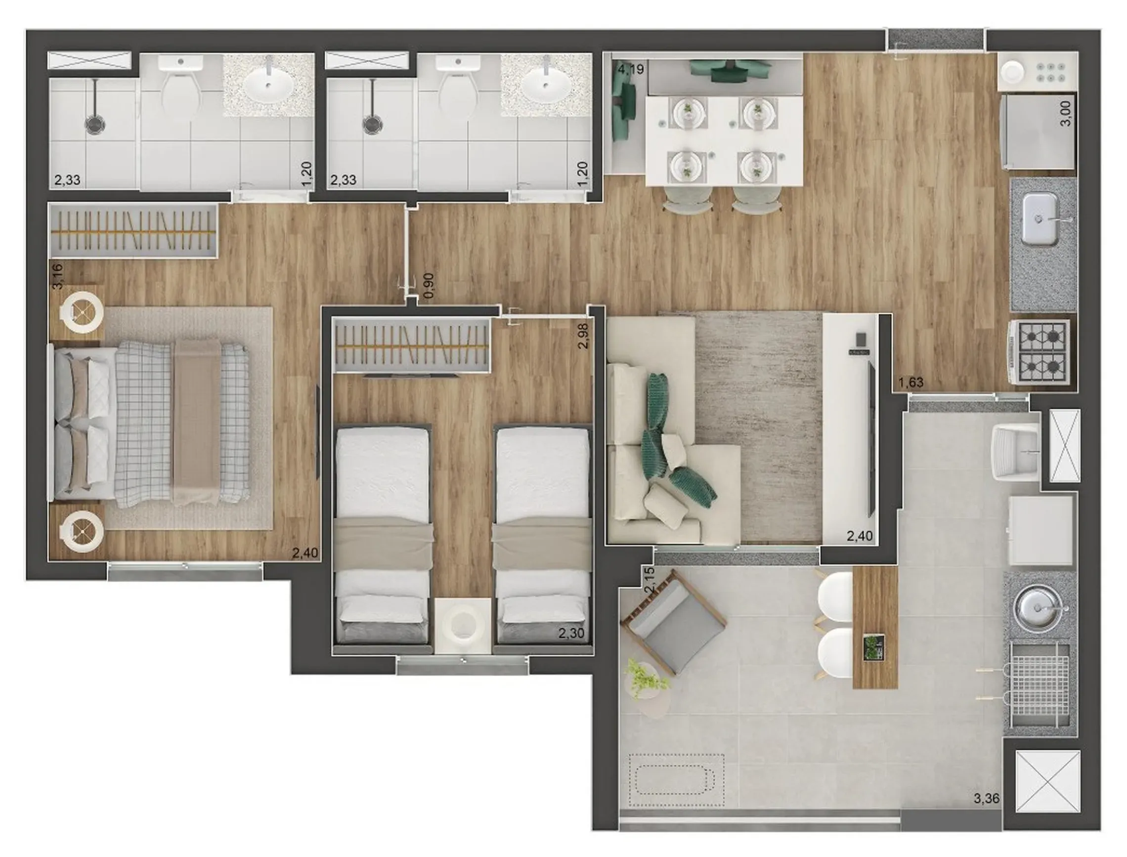 Planta 56 - Apartamento na planta no Class Prime, Vila Prudente