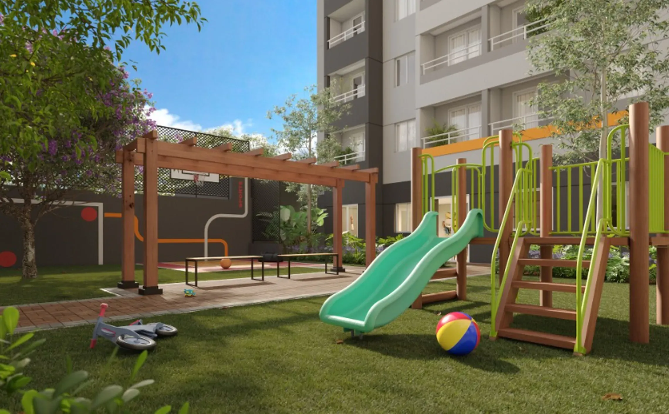 Playground - Área de lazer do Mundo Apto Estação Brooklin em Jardim das Acácias, São Paulo