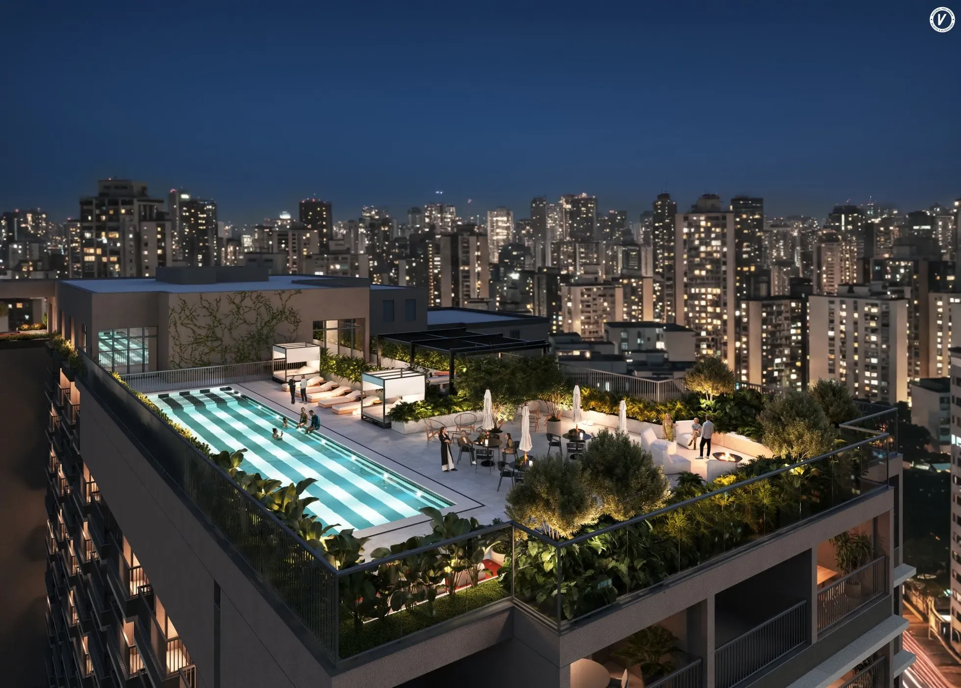Rooftop - Área de lazer do Vitacon Domingos de Morais em Vila Mariana, São Paulo
